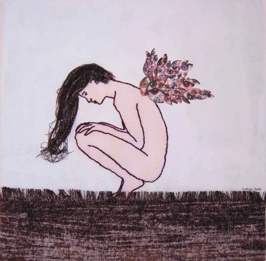 HATİCE DOĞAN — “isimsiz”, 2016 "isimsiz" eseri HATİCE DOĞAN tarafından 2016 yılında 25x25 cm ölçülerinde Tuval üzeri karışık teknik tekniği ile yapılmıştır.
