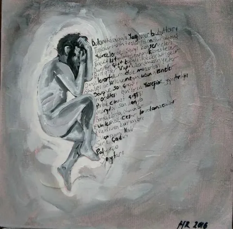 HÜSEYİN RÜSTEMOĞLU — “isimsiz”, 2016 "isimsiz" eseri HÜSEYİN RÜSTEMOĞLU tarafından 2016 yılında 25x25 cm ölçülerinde Tuval üzeri yağlı boya tekniği ile yapılmıştır.