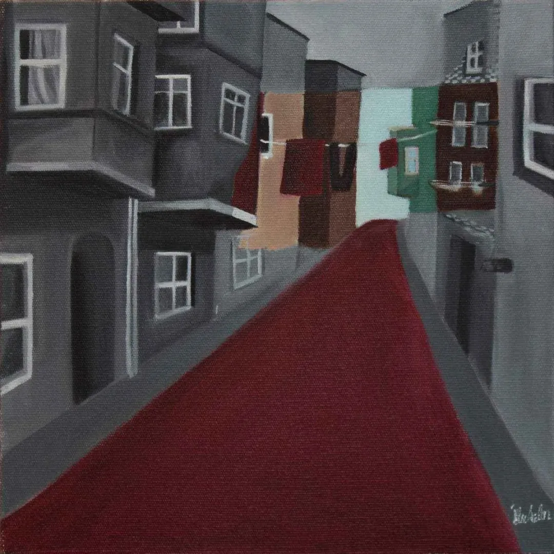 yakınlaştır "Kırmızı Yol" eseri İLSU ASLAN tarafından 2016 yılında 25x25 cm ölçülerinde Tuval üzeri yağlı boya tekniği ile yapılmıştır.