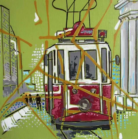 İSMAİL TÜREL — “Beyoğlu”, 2016 "Beyoğlu" eseri İSMAİL TÜREL tarafından 2016 yılında 25x25 cm ölçülerinde Tuval üzeri yağlı boya tekniği ile yapılmıştır.