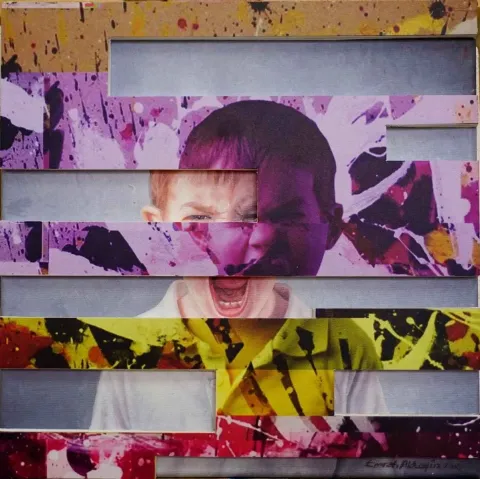 M. EMRAH AKKAYÜZ — “Çığlık”, 2016 "Çığlık" eseri M. EMRAH AKKAYÜZ tarafından 2016 yılında 25x25 cm ölçülerinde Tuval üzeri karışık teknik tekniği ile yapılmıştır.