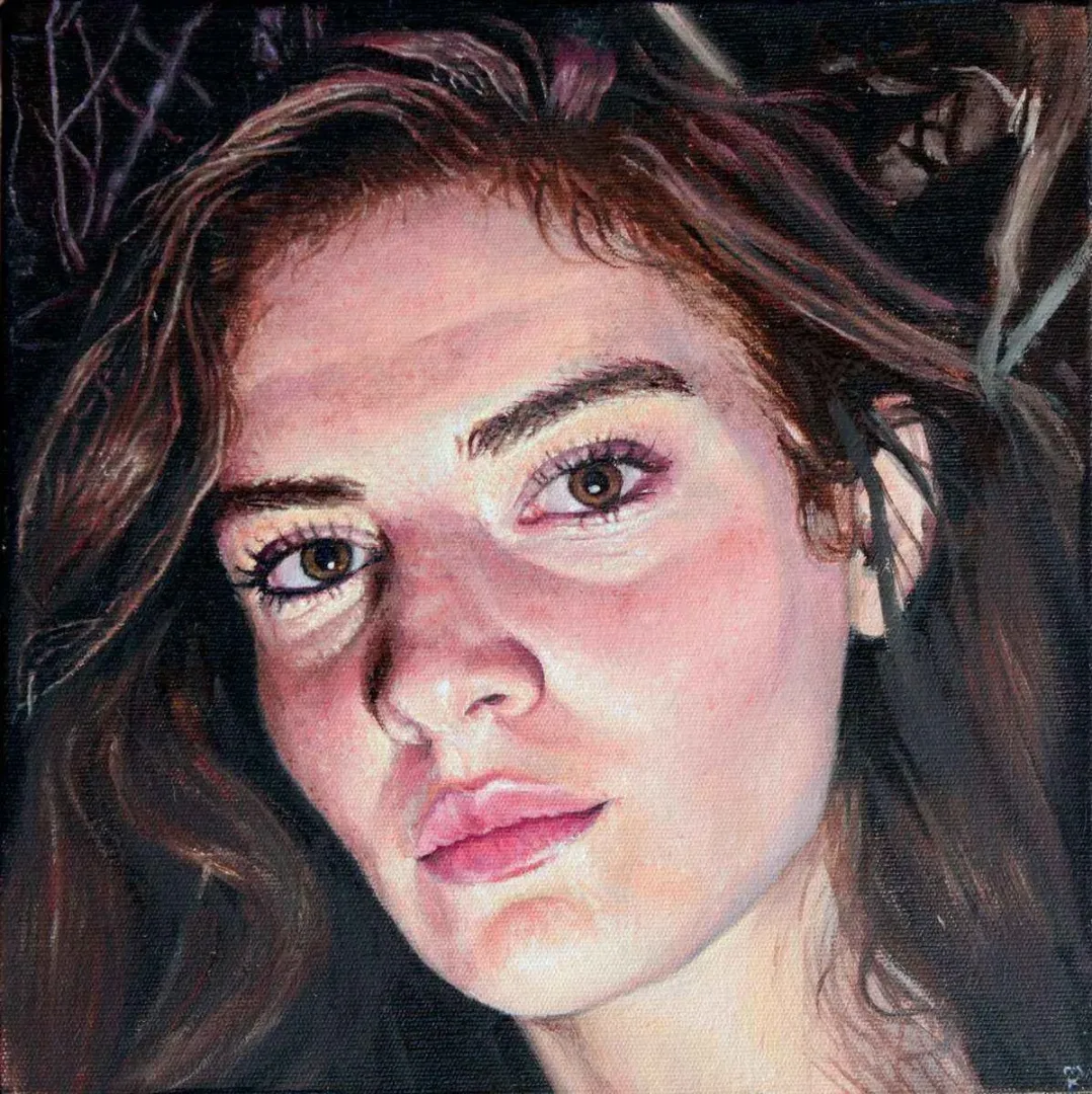 "isimsiz" eseri MERVE KURT tarafından 2016 yılında 25x25 cm ölçülerinde Tuval üzeri yağlı boya tekniği ile yapılmıştır.