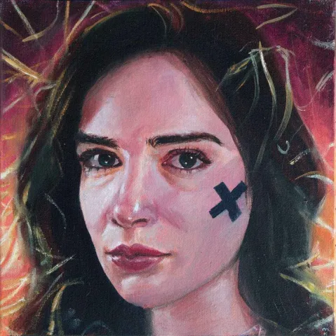 MERVE KURT — “isimsiz”, 2016 "isimsiz" eseri MERVE KURT tarafından 2016 yılında 25x25 cm ölçülerinde Tuval üzeri yağlı boya tekniği ile yapılmıştır.