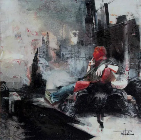 MUSTAFA MUTLU — “isimsiz”, 2016 "isimsiz" eseri MUSTAFA MUTLU tarafından 2016 yılında 25x25 cm ölçülerinde Tuval üzeri karışık teknik tekniği ile yapılmıştır.