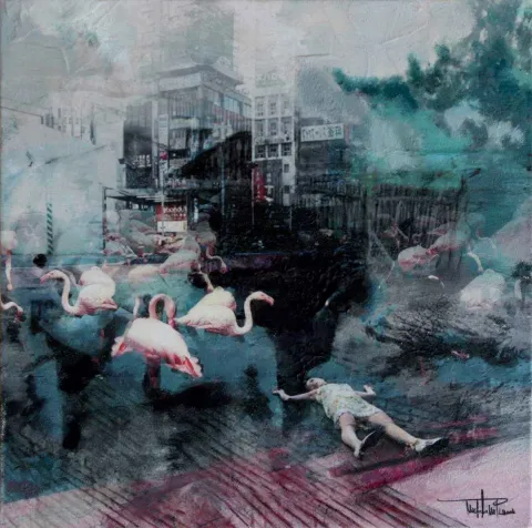 MUSTAFA MUTLU — “isimsiz”, 2016 "isimsiz" eseri MUSTAFA MUTLU tarafından 2016 yılında 25x25 cm ölçülerinde Tuval üzeri karışık teknik tekniği ile yapılmıştır.