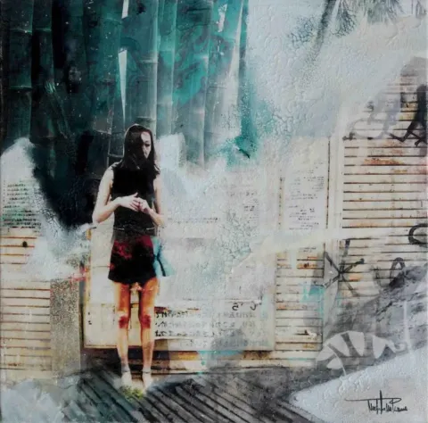 MUSTAFA MUTLU — “isimsiz”, 2016 "isimsiz" eseri MUSTAFA MUTLU tarafından 2016 yılında 25x25 cm ölçülerinde Tuval üzeri karışık teknik tekniği ile yapılmıştır.
