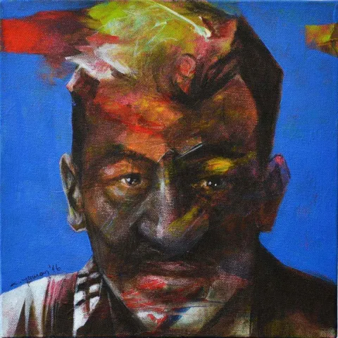 "Biyometrik Seri" eseri CEYHUN YAMAN tarafından 2016 yılında 25x25 cm ölçülerinde Tuval üzeri yağlı boya tekniği ile yapılmıştır.