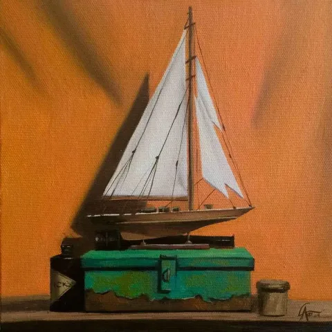 UĞUR AVCI — “isimsiz”, 2016 "isimsiz" eseri UĞUR AVCI tarafından 2016 yılında 25x25 cm ölçülerinde Tuval üzeri yağlı boya tekniği ile yapılmıştır.