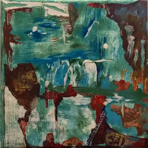 YELİZ DELİCE — “isimsiz”, 2016 "isimsiz" eseri YELİZ DELİCE tarafından 2016 yılında 25x25 cm ölçülerinde Tuval üzeri yağlı boya tekniği ile yapılmıştır.