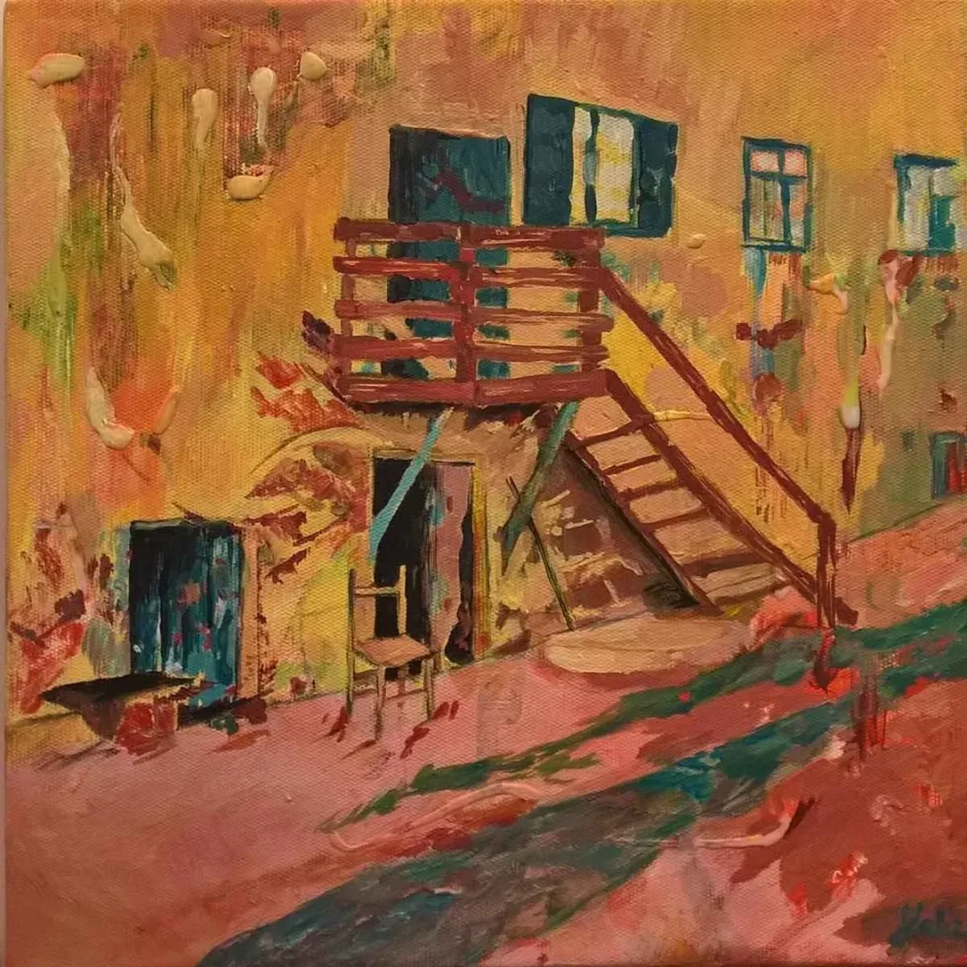 "isimsiz" eseri YELİZ DELİCE tarafından 2016 yılında 25x25 cm ölçülerinde Tuval üzeri yağlı boya tekniği ile yapılmıştır.