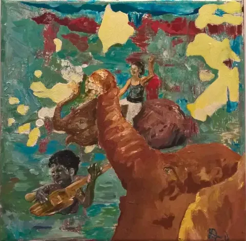 YELİZ DELİCE — “isimsiz”, 2016 "isimsiz" eseri YELİZ DELİCE tarafından 2016 yılında 25x25 cm ölçülerinde Tuval üzeri yağlı boya tekniği ile yapılmıştır.