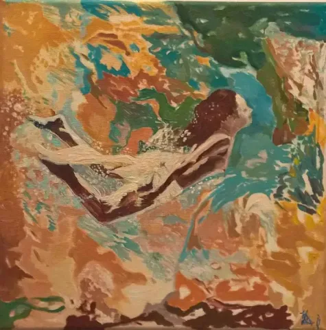 YELİZ DELİCE — “isimsiz”, 2016 "isimsiz" eseri YELİZ DELİCE tarafından 2016 yılında 25x25 cm ölçülerinde Tuval üzeri yağlı boya tekniği ile yapılmıştır.