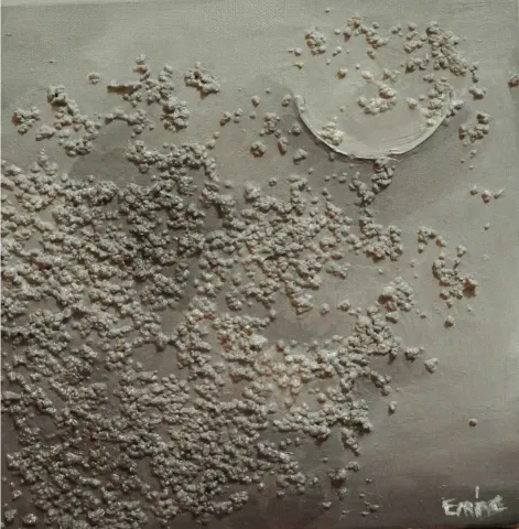 EMİNE GÜNDÜZ — “Paslanmış Ruhlara Hitap”, 2016 "Paslanmış Ruhlara Hitap" eseri EMİNE GÜNDÜZ tarafından 2016 yılında 25x25 cm ölçülerinde Tuval üzeri karışık teknik tekniği ile yapılmıştır.