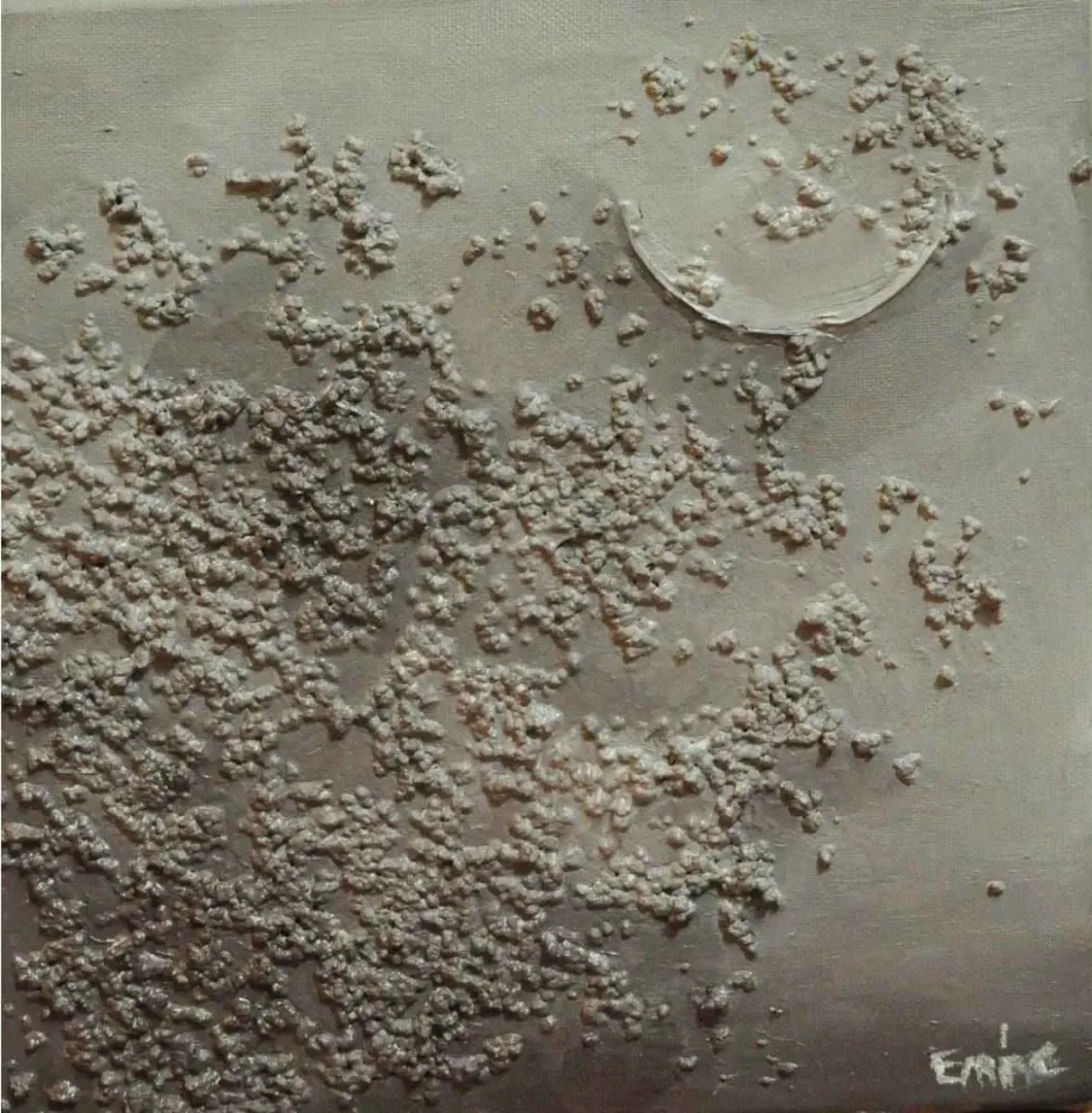 "Paslanmış Ruhlara Hitap" eseri EMİNE GÜNDÜZ tarafından 2016 yılında 25x25 cm ölçülerinde Tuval üzeri karışık teknik tekniği ile yapılmıştır.
