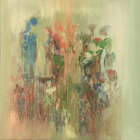 EMİNE KILÇIK TİĞİN — “Suret”, 2016 "Suret" eseri EMİNE KILÇIK TİĞİN tarafından 2016 yılında 25x25 cm ölçülerinde Tuval üzeri yağlı boya tekniği ile yapılmıştır.