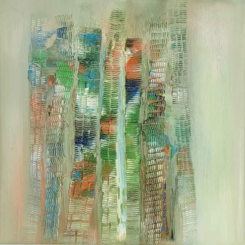 EMİNE KILÇIK TİĞİN — “Suret”, 2016 "Suret" eseri EMİNE KILÇIK TİĞİN tarafından 2016 yılında 25x25 cm ölçülerinde Tuval üzeri yağlı boya tekniği ile yapılmıştır.