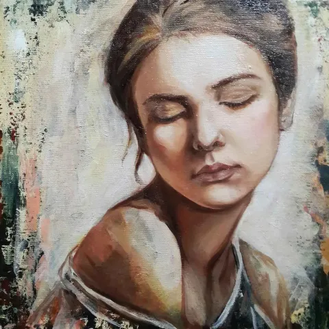 FEYZA SOYDAN — “isimsiz”, 2016 "isimsiz" eseri FEYZA SOYDAN tarafından 2016 yılında 25x25 cm ölçülerinde Tuval üzeri yağlı boya tekniği ile yapılmıştır.