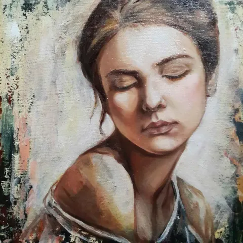 "isimsiz" eseri FEYZA SOYDAN tarafından 2016 yılında 25x25 cm ölçülerinde Tuval üzeri yağlı boya tekniği ile yapılmıştır.