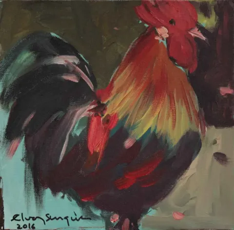 ELVAN SUNGUR — “isimsiz”, 2016 "isimsiz" eseri ELVAN SUNGUR tarafından 2016 yılında 25x25 cm ölçülerinde Tuval üzeri yağlı boya tekniği ile yapılmıştır.