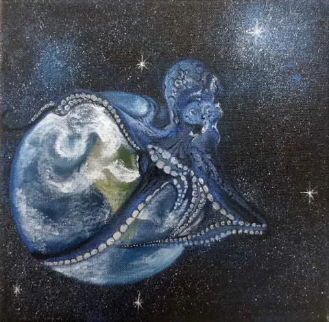 İNCİ YARIM — “isimsiz”, 2016 "isimsiz" eseri İNCİ YARIM tarafından 2016 yılında 25x25 cm ölçülerinde Tuval üzeri akrilik boya tekniği ile yapılmıştır.