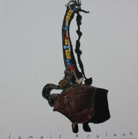 "isimsiz" eseri İSMAİL ARSLAN tarafından 2016 yılında 25x25 cm ölçülerinde Tuval üzeri akrilik boya tekniği ile yapılmıştır.