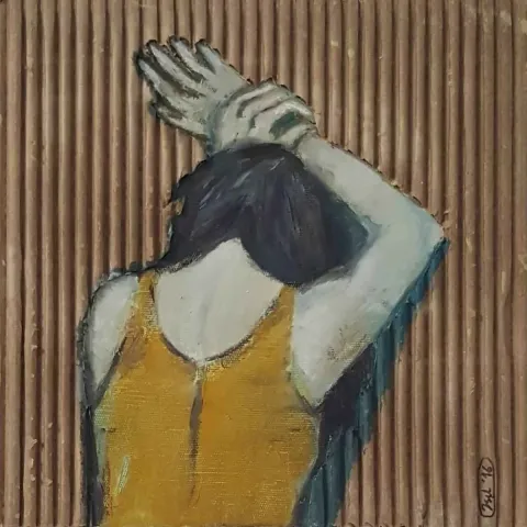 IŞIL GÜLEÇYÜZ — “Figür Üzerine Çeşitlemeler”, 2016 "Figür Üzerine Çeşitlemeler" eseri IŞIL GÜLEÇYÜZ tarafından 2016 yılında 25x25 cm ölçülerinde Tuval üzeri karışık teknik tekniği ile yapılmıştır.