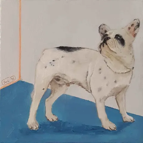 "Figür Üzerine Çeşitlemeler" eseri IŞIL GÜLEÇYÜZ tarafından 2016 yılında 25x25 cm ölçülerinde Tuval üzeri karışık teknik tekniği ile yapılmıştır.