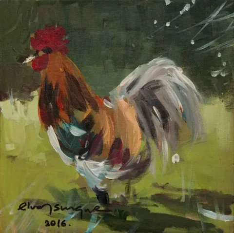 ELVAN SUNGUR — “isimsiz”, 2016 "isimsiz" eseri ELVAN SUNGUR tarafından 2016 yılında 25x25 cm ölçülerinde Tuval üzeri yağlı boya tekniği ile yapılmıştır.