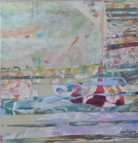 "isimsiz" eseri KORAY GELİŞEN tarafından 2016 yılında 25x25 cm ölçülerinde Tuval üzeri akrilik boya tekniği ile yapılmıştır.