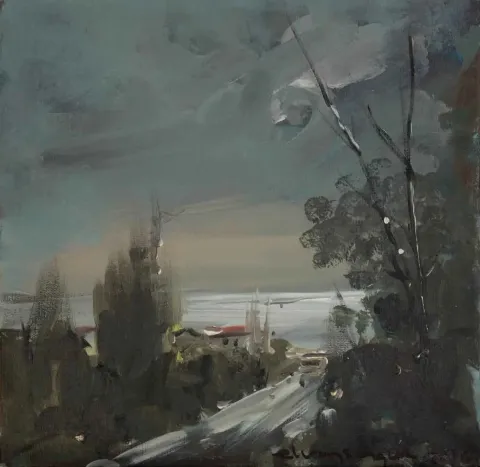 ELVAN SUNGUR — “isimsiz”, 2016 "isimsiz" eseri ELVAN SUNGUR tarafından 2016 yılında 25x25 cm ölçülerinde Tuval üzeri yağlı boya tekniği ile yapılmıştır.