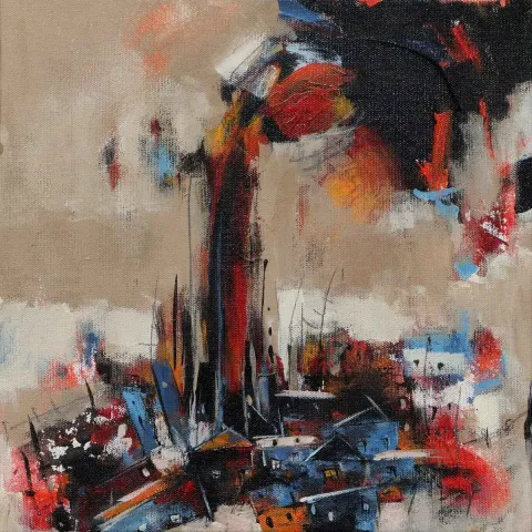 NACİYE BOZDOĞAN AKBAŞ — “isimsiz”, 2016 "isimsiz" eseri NACİYE BOZDOĞAN AKBAŞ tarafından 2016 yılında 25x25 cm ölçülerinde Tuval üzeri yağlı boya tekniği ile yapılmıştır.
