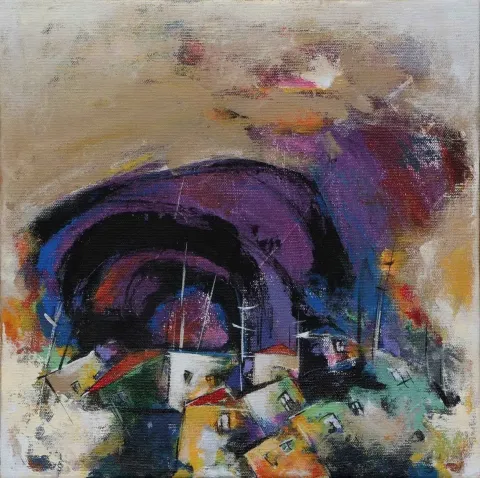 NACİYE BOZDOĞAN AKBAŞ — “isimsiz”, 2016 "isimsiz" eseri NACİYE BOZDOĞAN AKBAŞ tarafından 2016 yılında 25x25 cm ölçülerinde Tuval üzeri yağlı boya tekniği ile yapılmıştır.