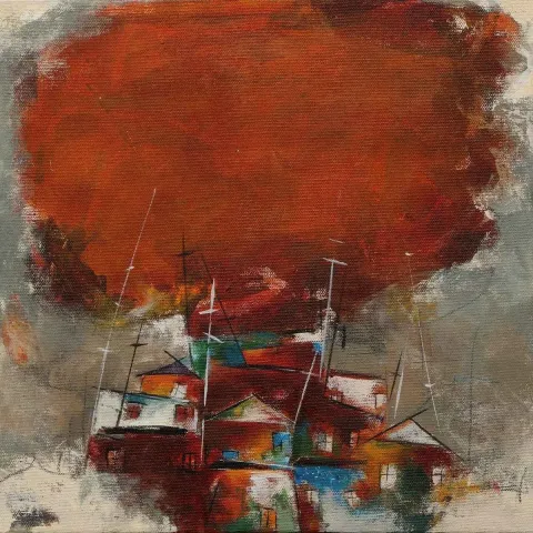 NACİYE BOZDOĞAN AKBAŞ — “isimsiz”, 2016 "isimsiz" eseri NACİYE BOZDOĞAN AKBAŞ tarafından 2016 yılında 25x25 cm ölçülerinde Tuval üzeri yağlı boya tekniği ile yapılmıştır.