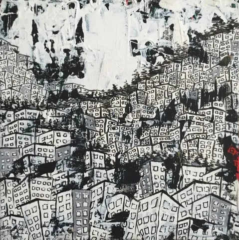 OBEN YILMAZ — “isimsiz”, 2016 "isimsiz" eseri OBEN YILMAZ tarafından 2016 yılında 25x25 cm ölçülerinde Tuval üzeri yağlı boya tekniği ile yapılmıştır.