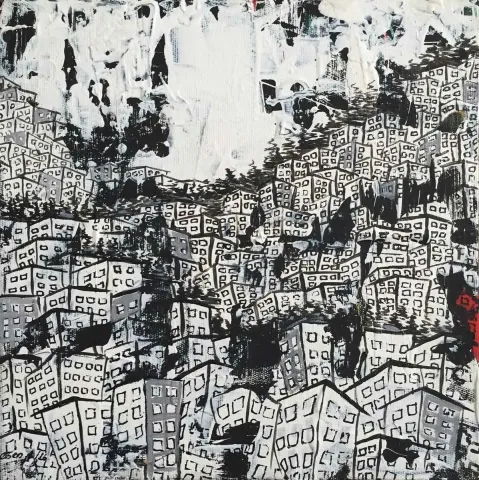 OBEN YILMAZ — “isimsiz”, 2016 "isimsiz" eseri OBEN YILMAZ tarafından 2016 yılında 25x25 cm ölçülerinde Tuval üzeri yağlı boya tekniği ile yapılmıştır.
