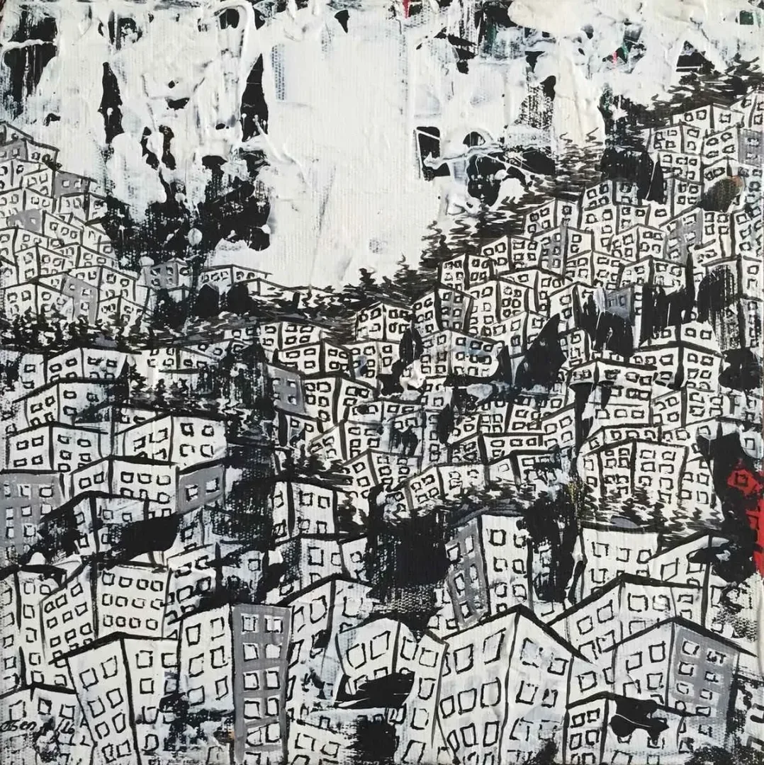 "isimsiz" eseri OBEN YILMAZ tarafından 2016 yılında 25x25 cm ölçülerinde Tuval üzeri yağlı boya tekniği ile yapılmıştır.