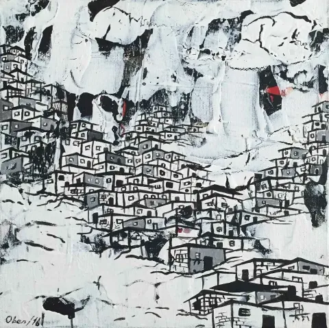 OBEN YILMAZ — “isimsiz”, 2016 "isimsiz" eseri OBEN YILMAZ tarafından 2016 yılında 25x25 cm ölçülerinde Tuval üzeri yağlı boya tekniği ile yapılmıştır.