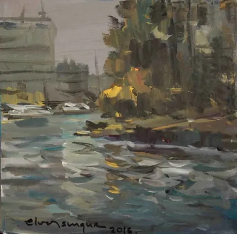 ELVAN SUNGUR — “isimsiz”, 2016 "isimsiz" eseri ELVAN SUNGUR tarafından 2016 yılında 25x25 cm ölçülerinde Tuval üzeri yağlı boya tekniği ile yapılmıştır.