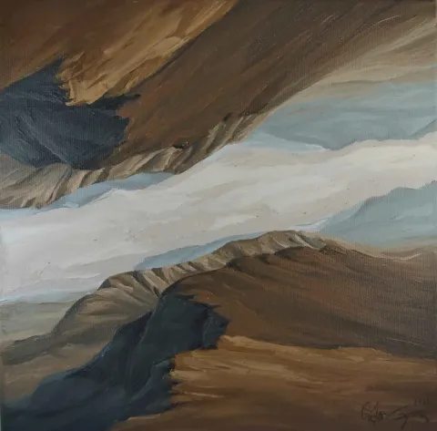ÖNDER CAYMAZ — “isimsiz”, 2016 "isimsiz" eseri ÖNDER CAYMAZ tarafından 2016 yılında 25x25 cm ölçülerinde Tuval üzeri yağlı boya tekniği ile yapılmıştır.