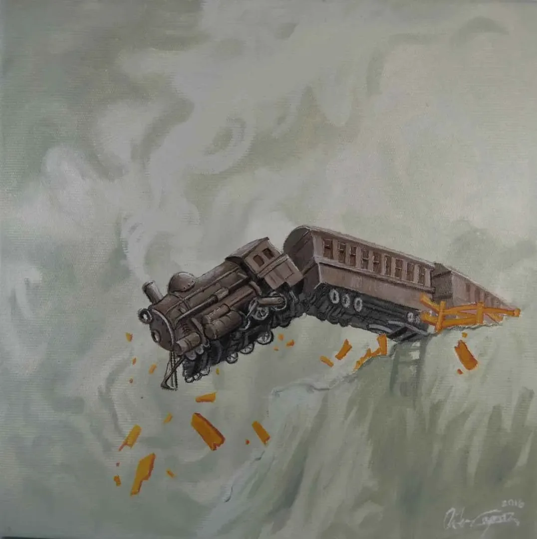"isimsiz" eseri ÖNDER CAYMAZ tarafından 2016 yılında 25x25 cm ölçülerinde Tuval üzeri yağlı boya tekniği ile yapılmıştır.