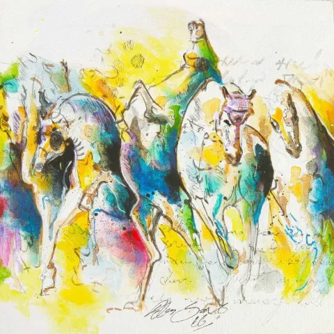 PELİN SÖĞÜT — “isimsiz”, 2016 "isimsiz" eseri PELİN SÖĞÜT tarafından 2016 yılında 25x25 cm ölçülerinde Tuval üzeri akrilik boya tekniği ile yapılmıştır.