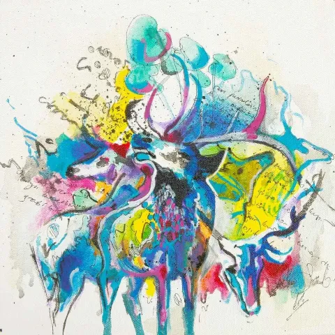 PELİN SÖĞÜT — “isimsiz”, 2016 "isimsiz" eseri PELİN SÖĞÜT tarafından 2016 yılında 25x25 cm ölçülerinde Tuval üzeri akrilik boya tekniği ile yapılmıştır.