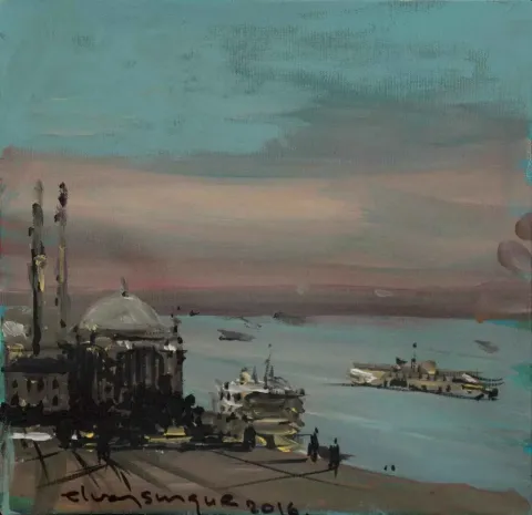 ELVAN SUNGUR — “isimsiz”, 2016 "isimsiz" eseri ELVAN SUNGUR tarafından 2016 yılında 25x25 cm ölçülerinde Tuval üzeri yağlı boya tekniği ile yapılmıştır.