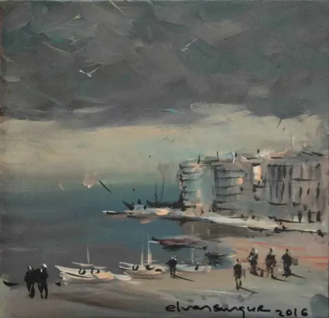 ELVAN SUNGUR — “isimsiz”, 2016 "isimsiz" eseri ELVAN SUNGUR tarafından 2016 yılında 25x25 cm ölçülerinde Tuval üzeri yağlı boya tekniği ile yapılmıştır.