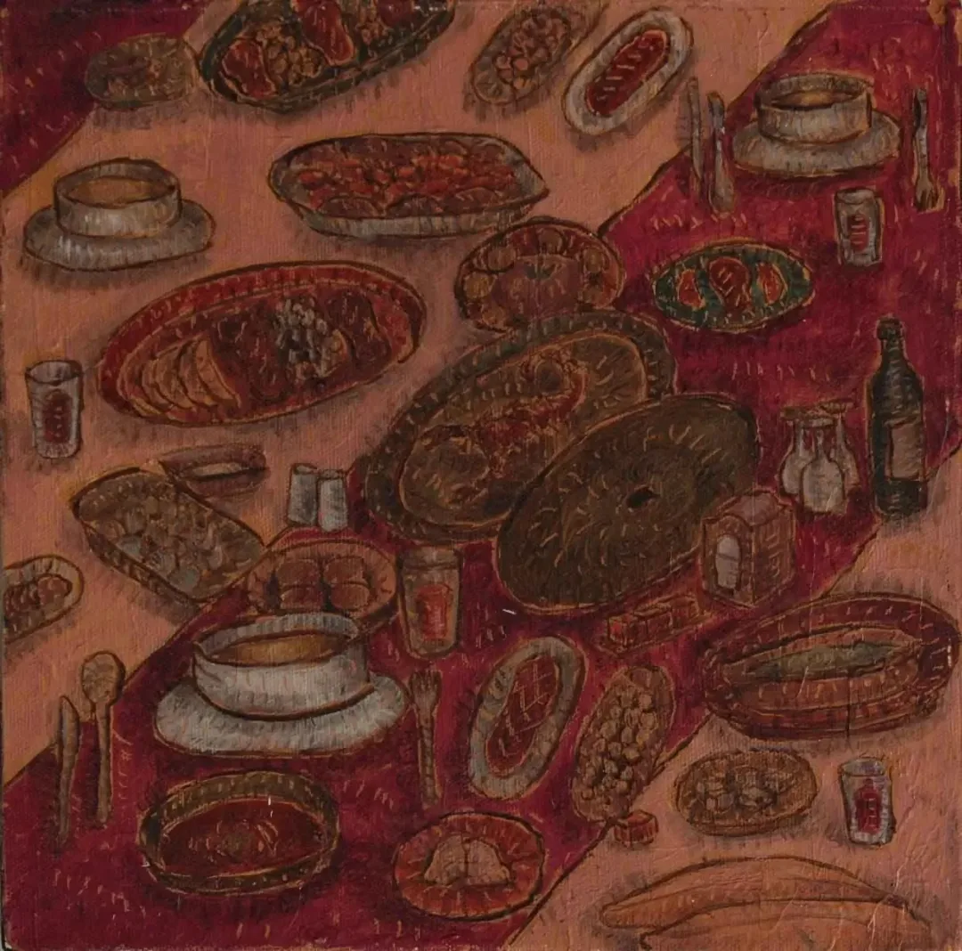 "isimsiz" eseri SEFA ÇATUK tarafından 2016 yılında 25x25 cm ölçülerinde Tuval üzeri yağlı boya tekniği ile yapılmıştır.