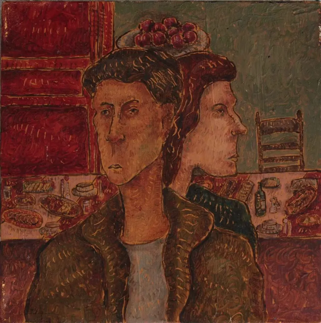 "isimsiz" eseri SEFA ÇATUK tarafından 2016 yılında 25x25 cm ölçülerinde Tuval üzeri yağlı boya tekniği ile yapılmıştır.