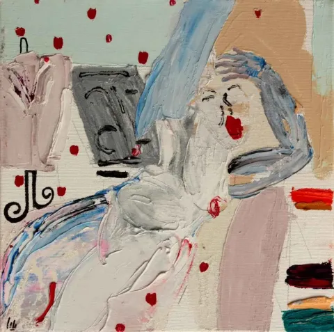 YALDA JAFARİ YAGHİN — “isimsiz”, 2016 "isimsiz" eseri YALDA JAFARİ YAGHİN tarafından 2016 yılında 25x25 cm ölçülerinde Tuval üzeri yağlı boya tekniği ile yapılmıştır.