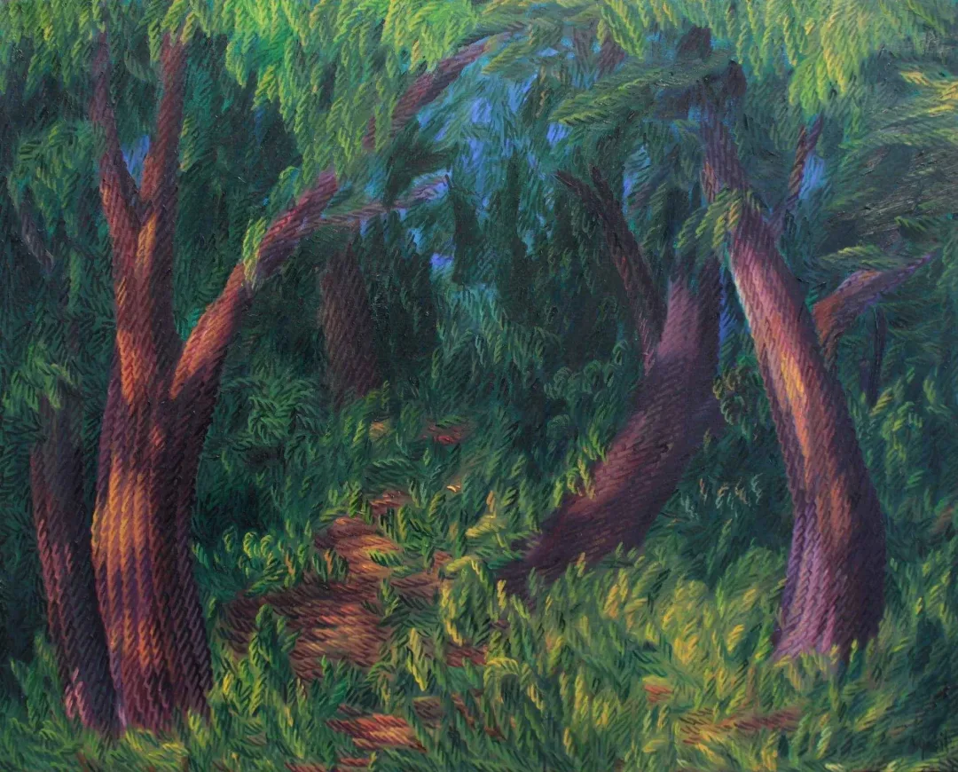 yakınlaştır "Ormanda" eseri AHMET YEŞİL tarafından 80x100 cm ölçülerinde Tuval üzeri yağlı boya tekniği ile yapılmıştır.