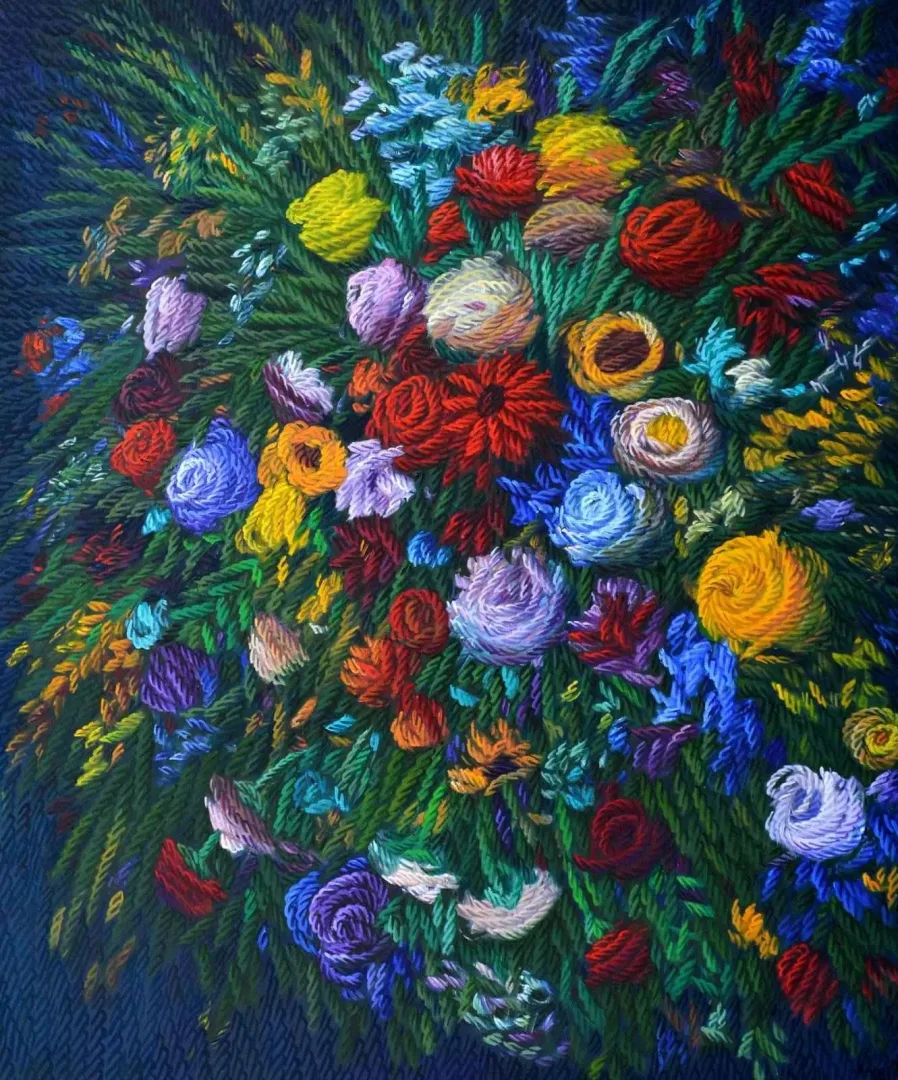 yakınlaştır "Benim Çiçeklerim" eseri AHMET YEŞİL tarafından 100x85 cm ölçülerinde Tuval üzeri yağlı boya tekniği ile yapılmıştır.