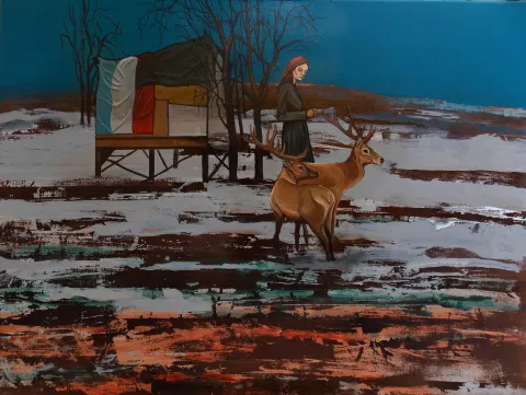 MAHMUT ÖZDEMİR — 2017 Bu eser MAHMUT ÖZDEMİR tarafından 2017 yılında 60x80 cm ölçülerinde Tuval üzeri akrilik boya tekniği ile yapılmıştır.